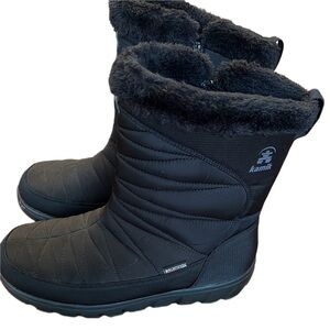 Womens Kamick DRI-DEFENSE Waterproof Tech Black Winter Boots Size 11